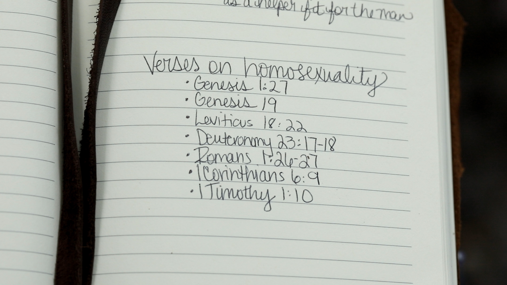 The Bible and Homesexuality
